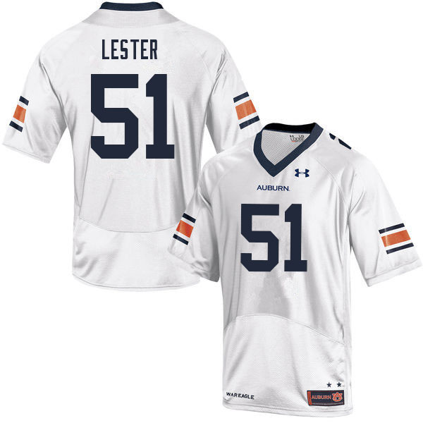 Men #51 Barton Lester Auburn Tigers College Football Jerseys Sale-White - Click Image to Close